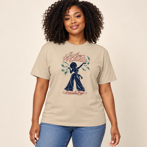Modeled preview of priceless shirt